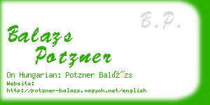 balazs potzner business card